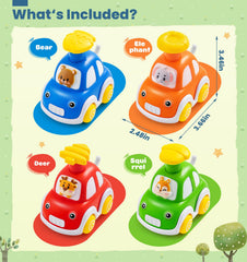 TooyBing press and go squirrel driver builds fine motor skills through button pressing.