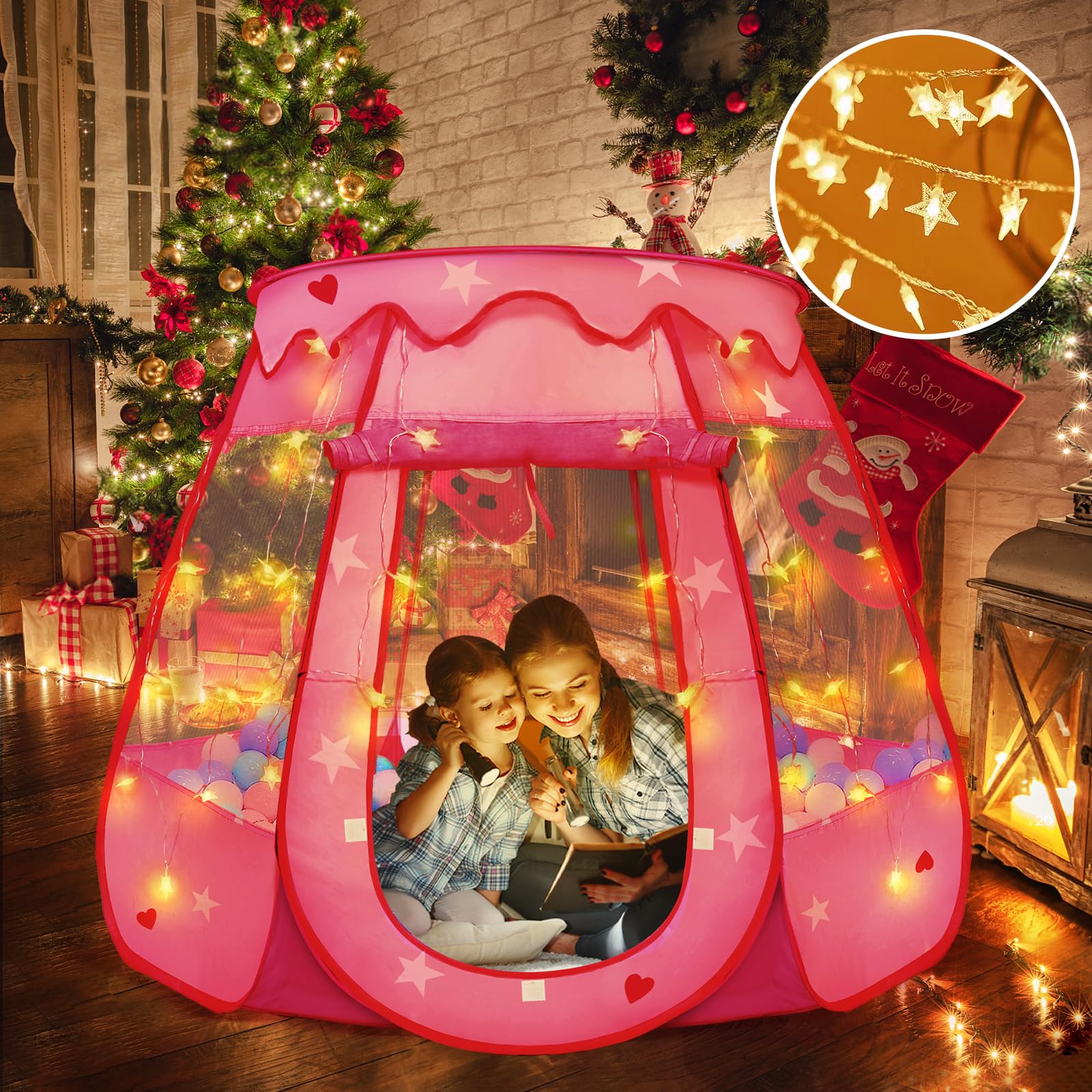 TooyBing princess tent ball pit for cozy indoor fun