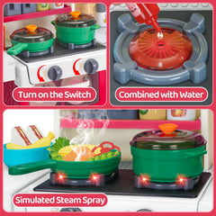 TooyBing Red Play Food and Utensils provide colorful, tactile pretend meal options.