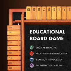 TooyBing Shut the Box tabletop game fits small spaces at home or school.
