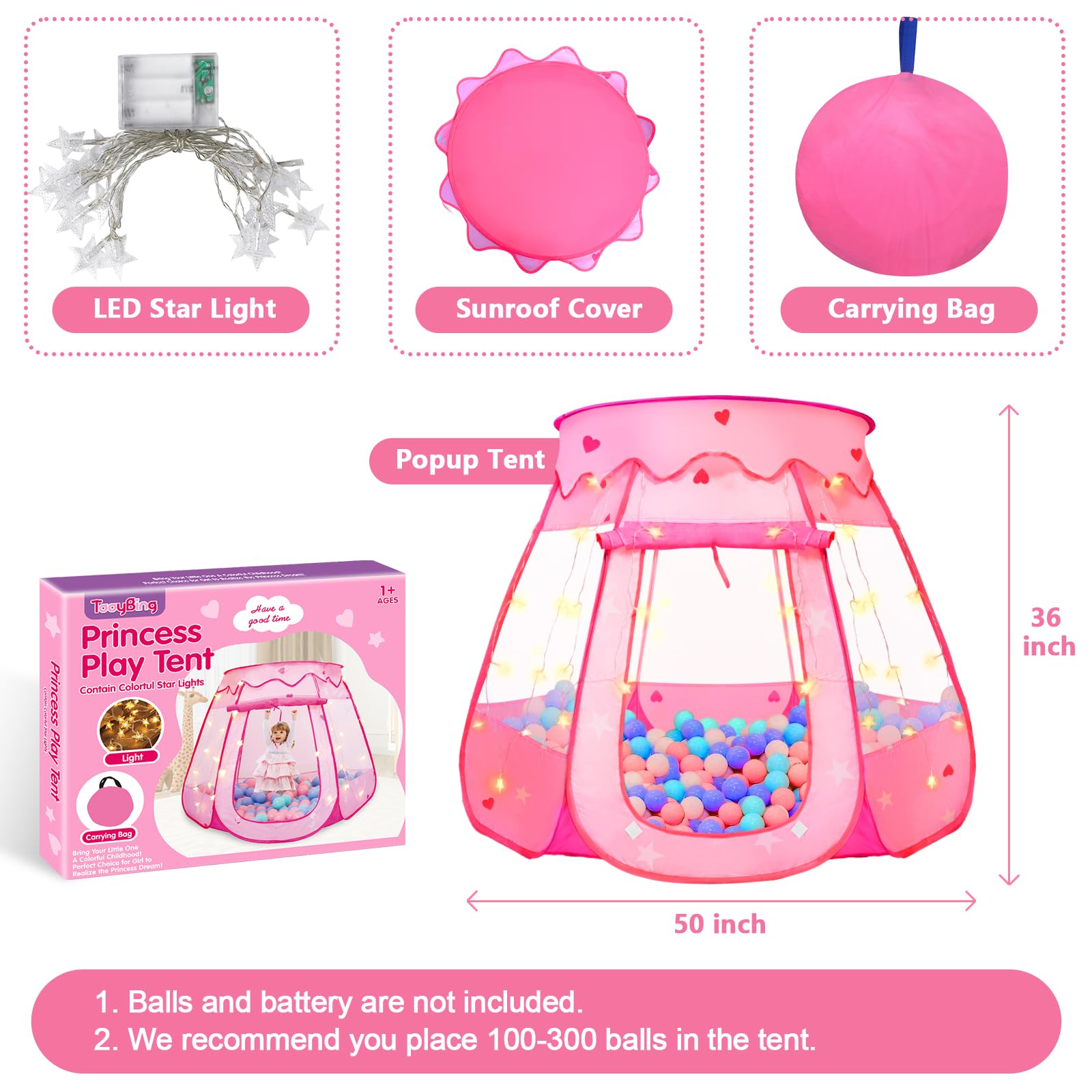 TooyBing star light LEDs create a magical night time glow