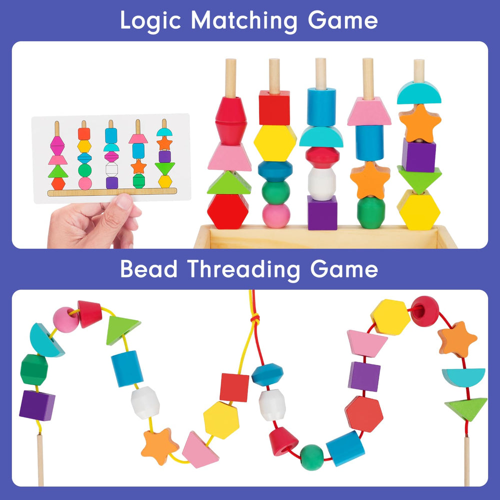 TooyBing threading strings and wooden stick for bead threading