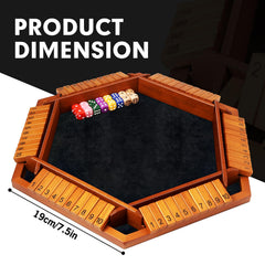 TooyBing Shut The Box colored dice close-up showing visual variety