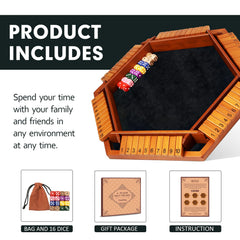TooyBing Shut The Box includes 16 dice for lively, strategic play
