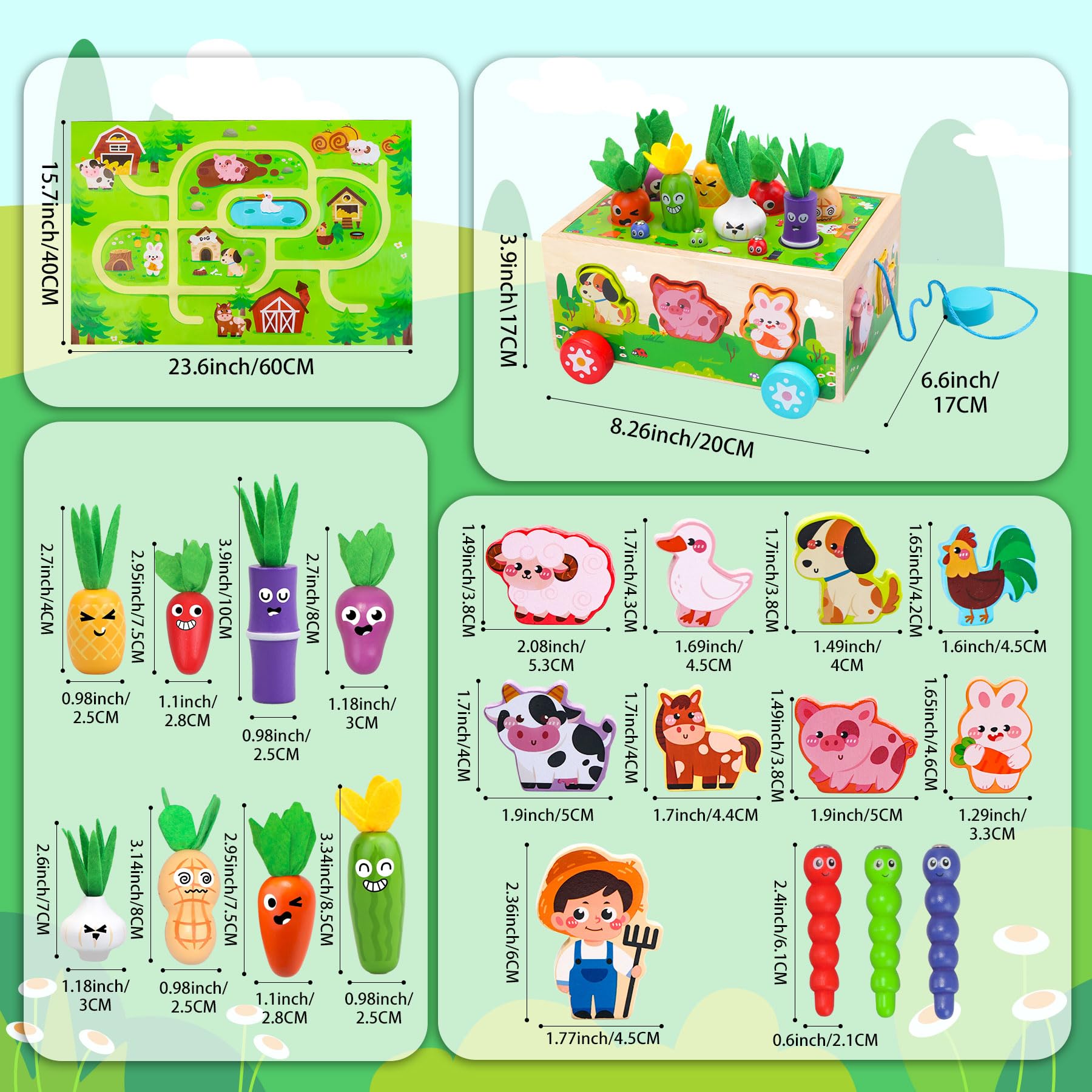 Tooysea boy farmer figure enhances pretend play and sequencing