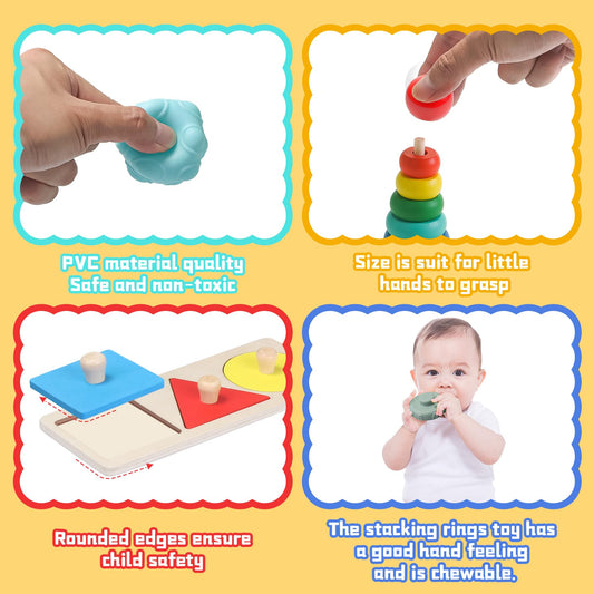Tooysea object permanence box with ball supports cognitive tracking and cause-and-effect learning.