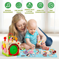 Tooysea owl clock and xylophone introduce sounds and timing awareness.