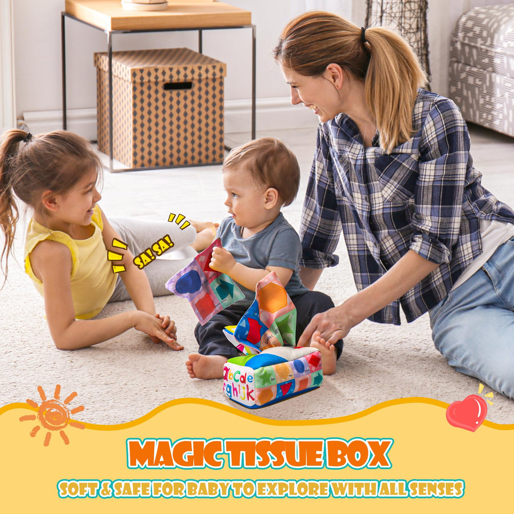 Tooysea rainmaker sensory toy creates soothing sounds and rhythm for baby exploration.