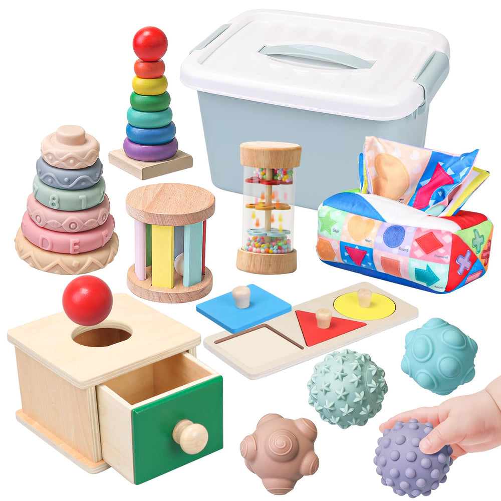 Tooysea sensory balls pack offers varied textures for tactile stimulation and grip practice.