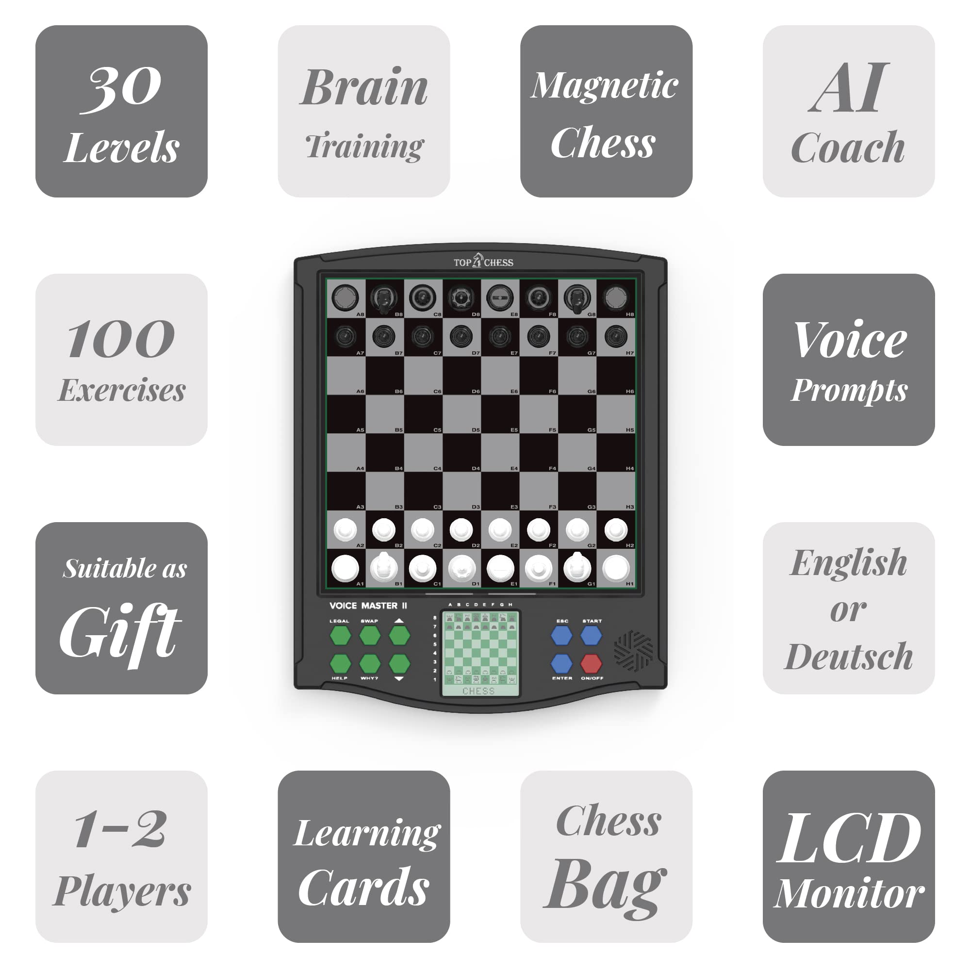 TOP 1 CHESS Classic Voice Master built in coach delivers helpful voice prompts
