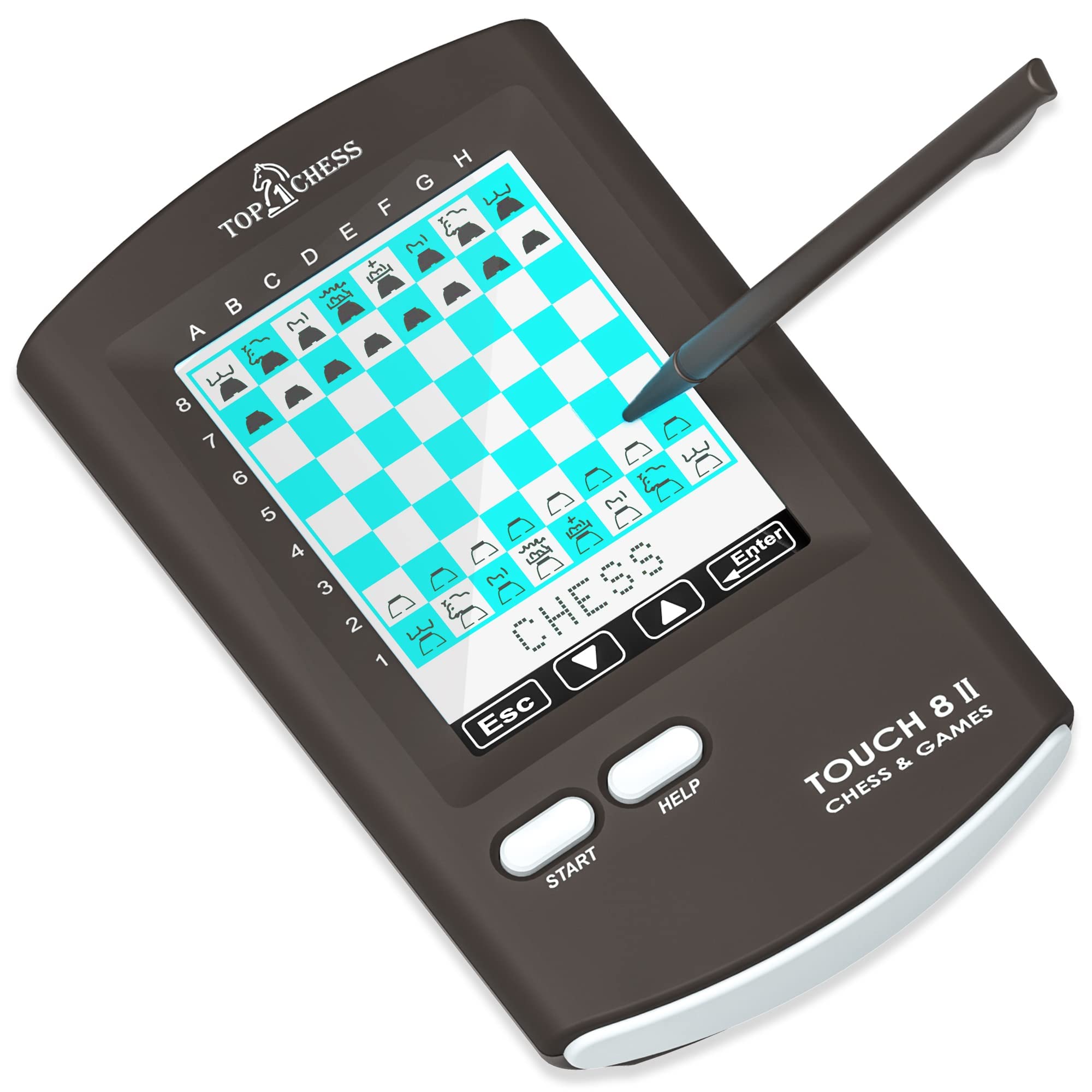 TOP 1 CHESS touch-chess device with bright handheld screen for social play.