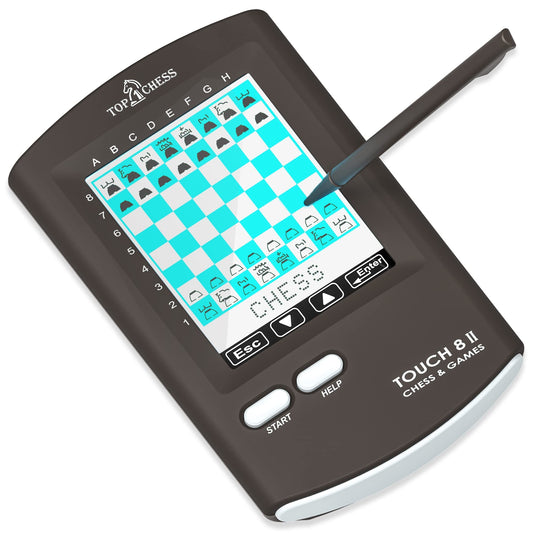 TOP 1 CHESS touch-chess device with bright handheld screen for social play.