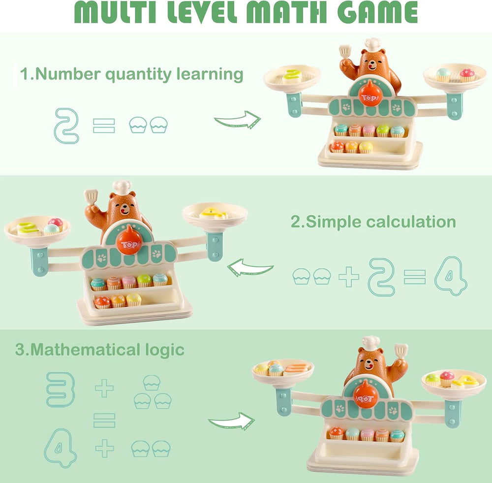 TOP BRIGHT Balance Math Game paper money for pretend buying and selling.