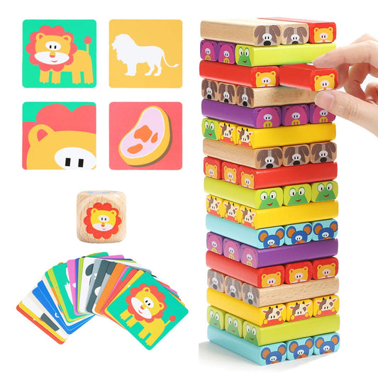 TOP BRIGHT wooden blocks stack board setup promotes creative play and early engineering skills