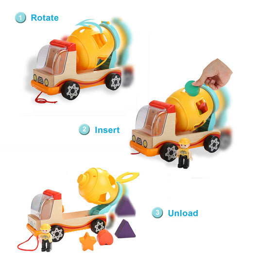 Top Bright colorful shape blocks with safe edges support fine motor skills.