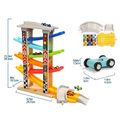 Top Bright complete set includes bridge and parking area for immersive races.