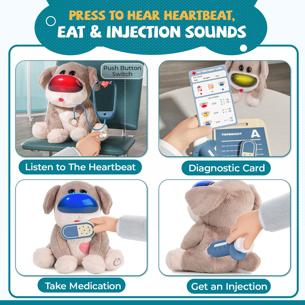 TOP BRIGHT Diagnosis cards guide kids through gentle vet storytelling.