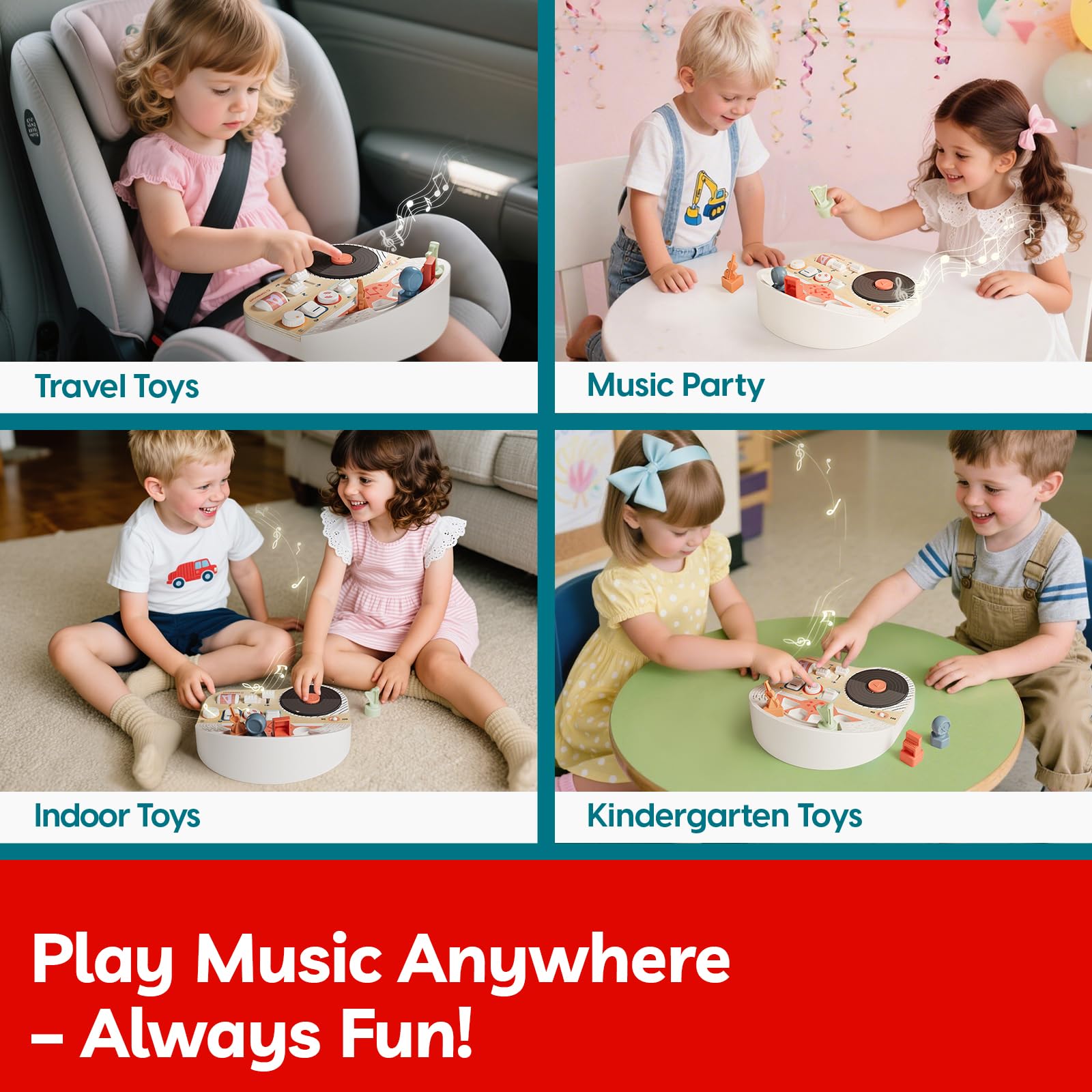 Top Bright DJ Busy Board includes animal noises for engaging storytelling