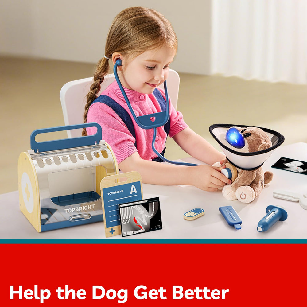Top Bright Doctor Kit diagnostic card teaches color-coded cues during play