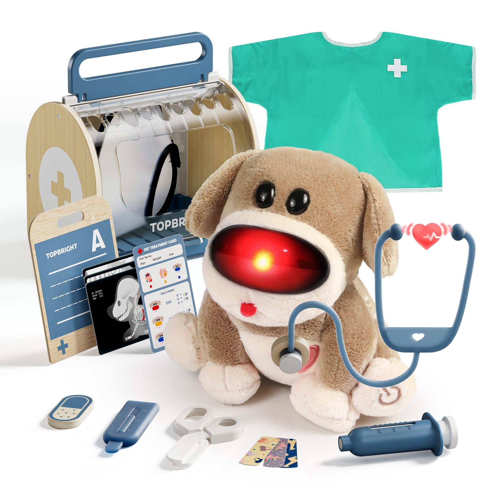 TOP BRIGHT Doctor Kit with plush puppy for imaginative pretend play