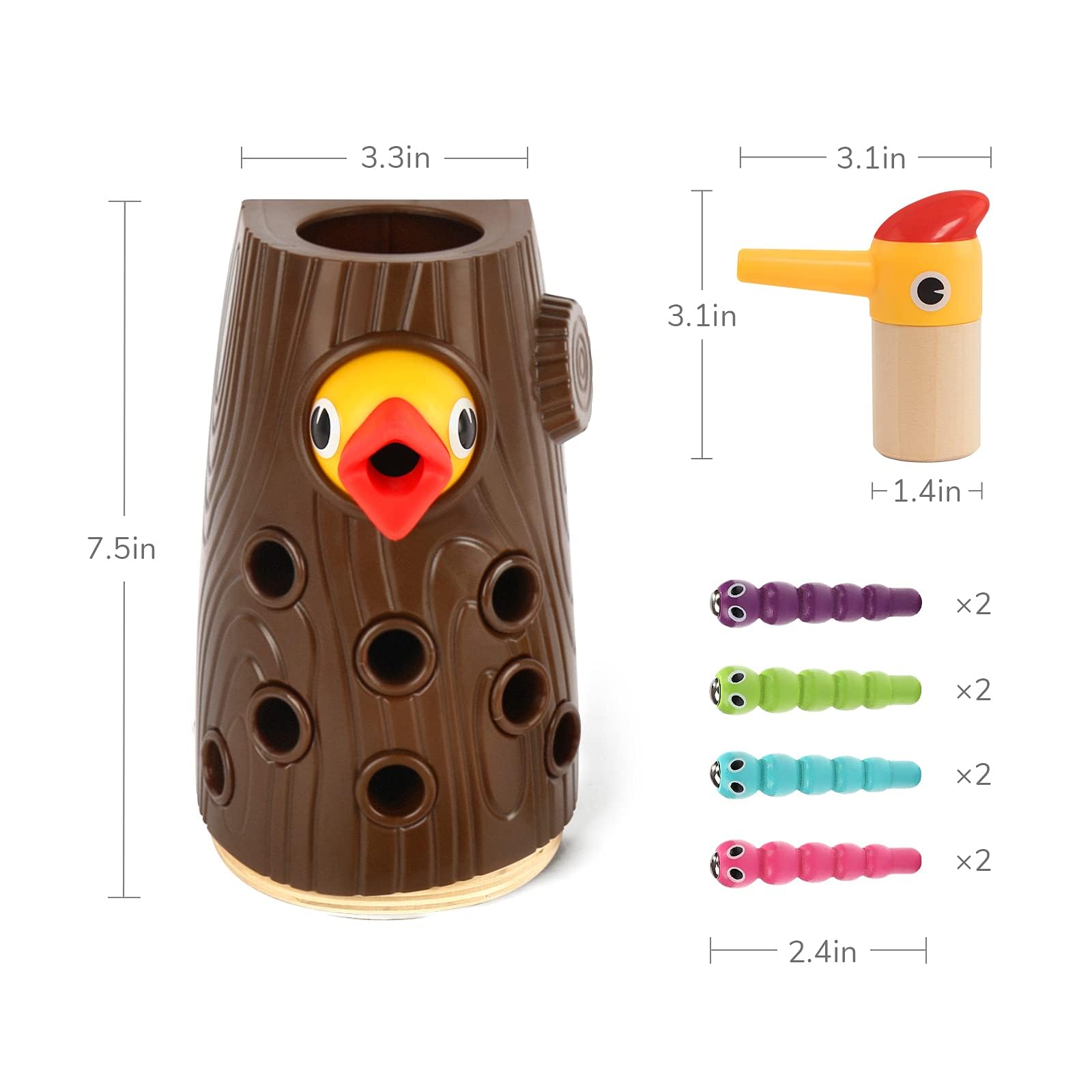 Top Bright hollow tree stump stores accessories after play.