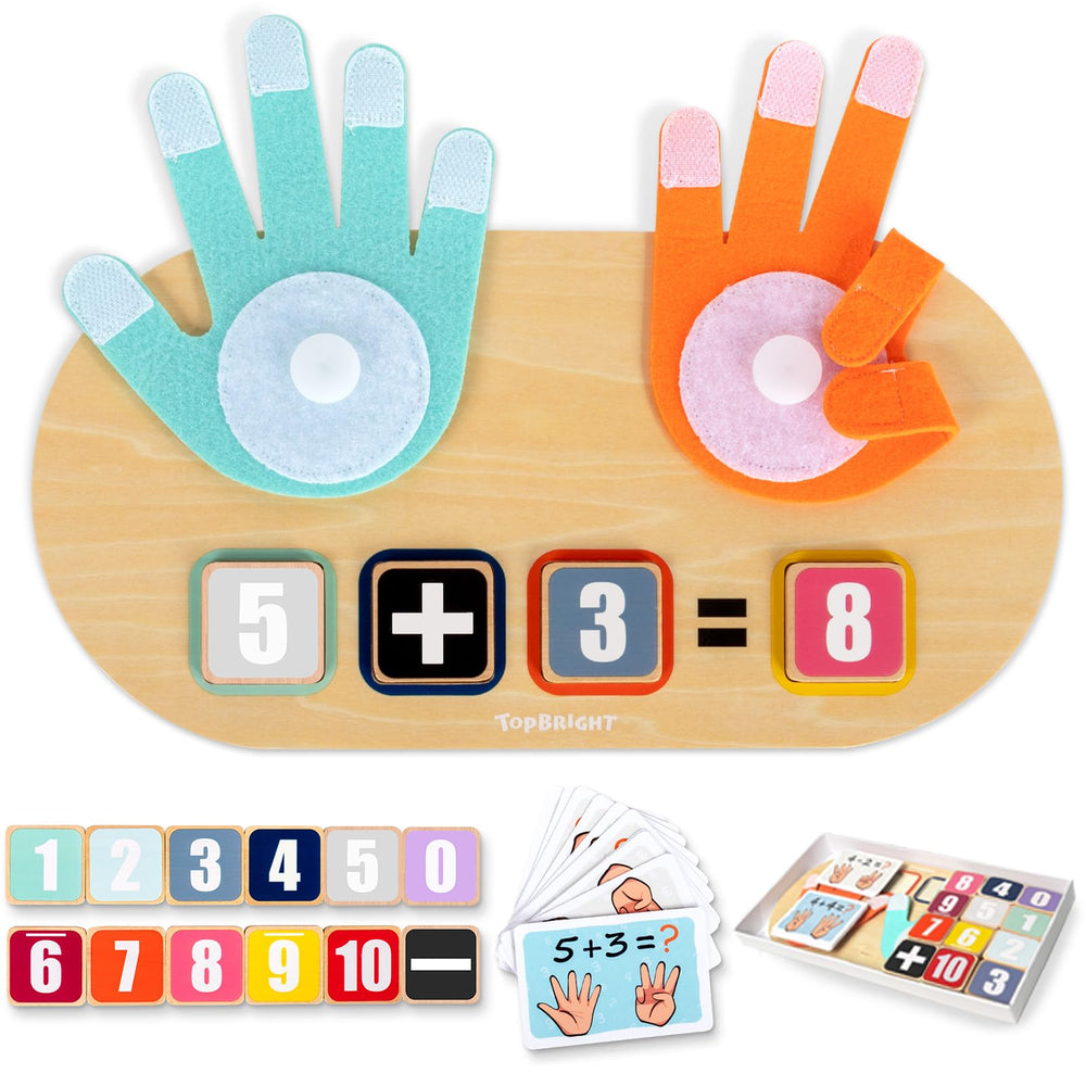 TOP BRIGHT Montessori math blocks set for early learning and play