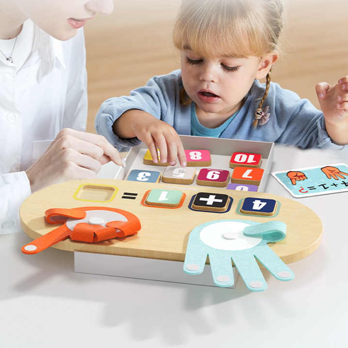 TOP BRIGHT number blocks close-up showing colorful counting manipulatives