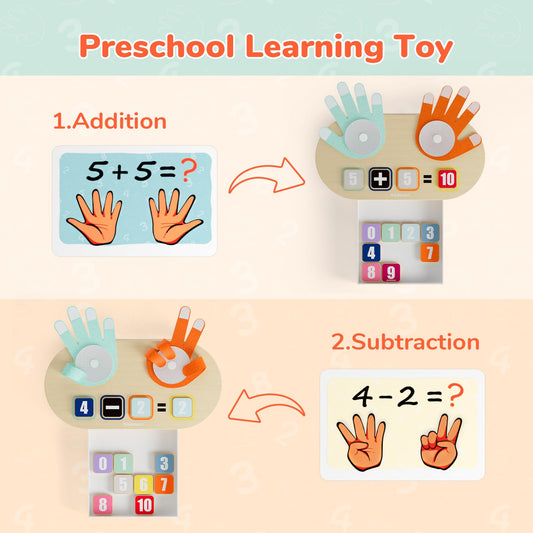 Top Bright soft felt palms provide tactile learning for engaging number exploration.