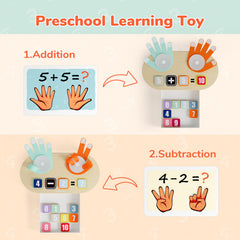 Top Bright soft felt palms provide tactile learning for engaging number exploration.