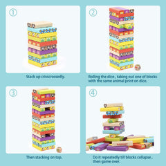 TOP BRIGHT tower stacking game encourages balance awareness and spatial reasoning while playing