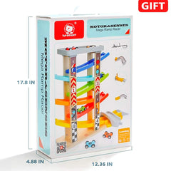 Top Bright wooden race cars mini collection sparks imaginative play and improves hand-eye coordination.