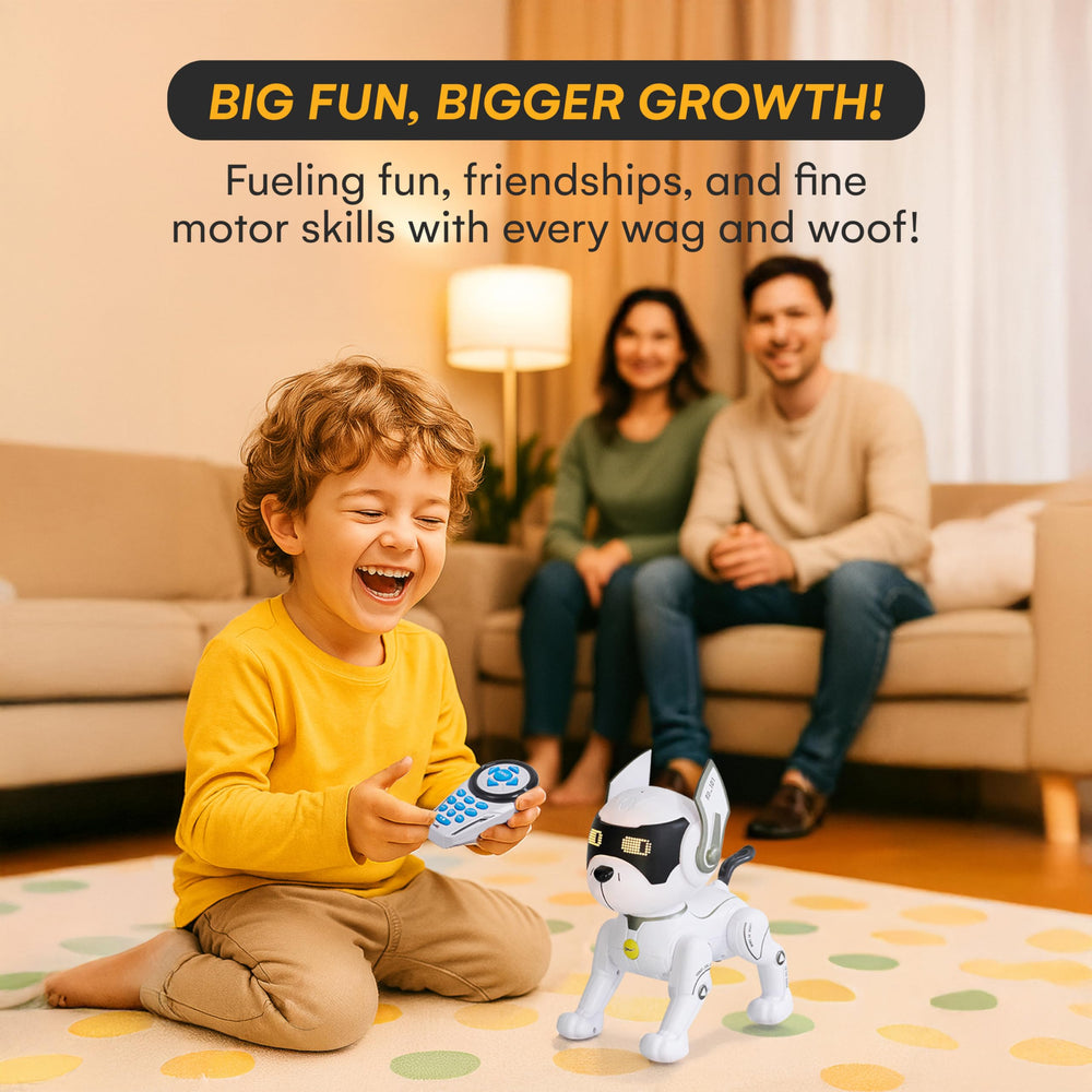 Top Race Robot Dog suitable for kids ages 8 to 12 with smart features.
