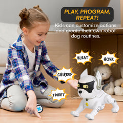 Top Race Robot Dog rechargeable battery for longer play sessions.
