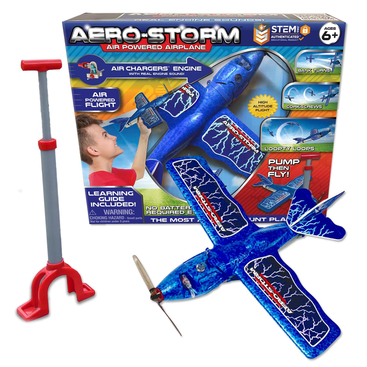 Top Secret Toys Aero Storm plane launch for exciting outdoor flight.