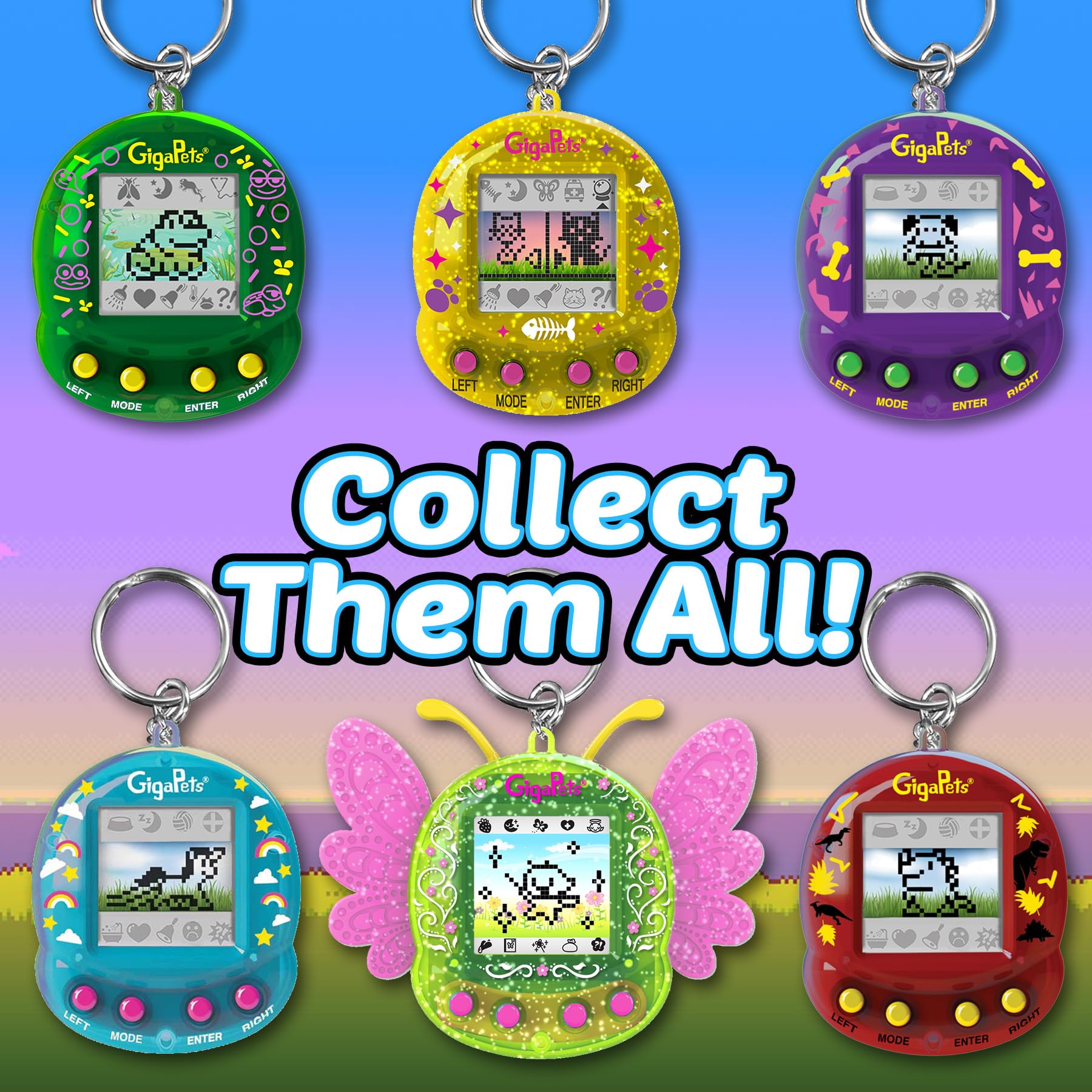 Top Secret Toys Giga Pet Floppy Frog collector edition logo with nostalgic design.