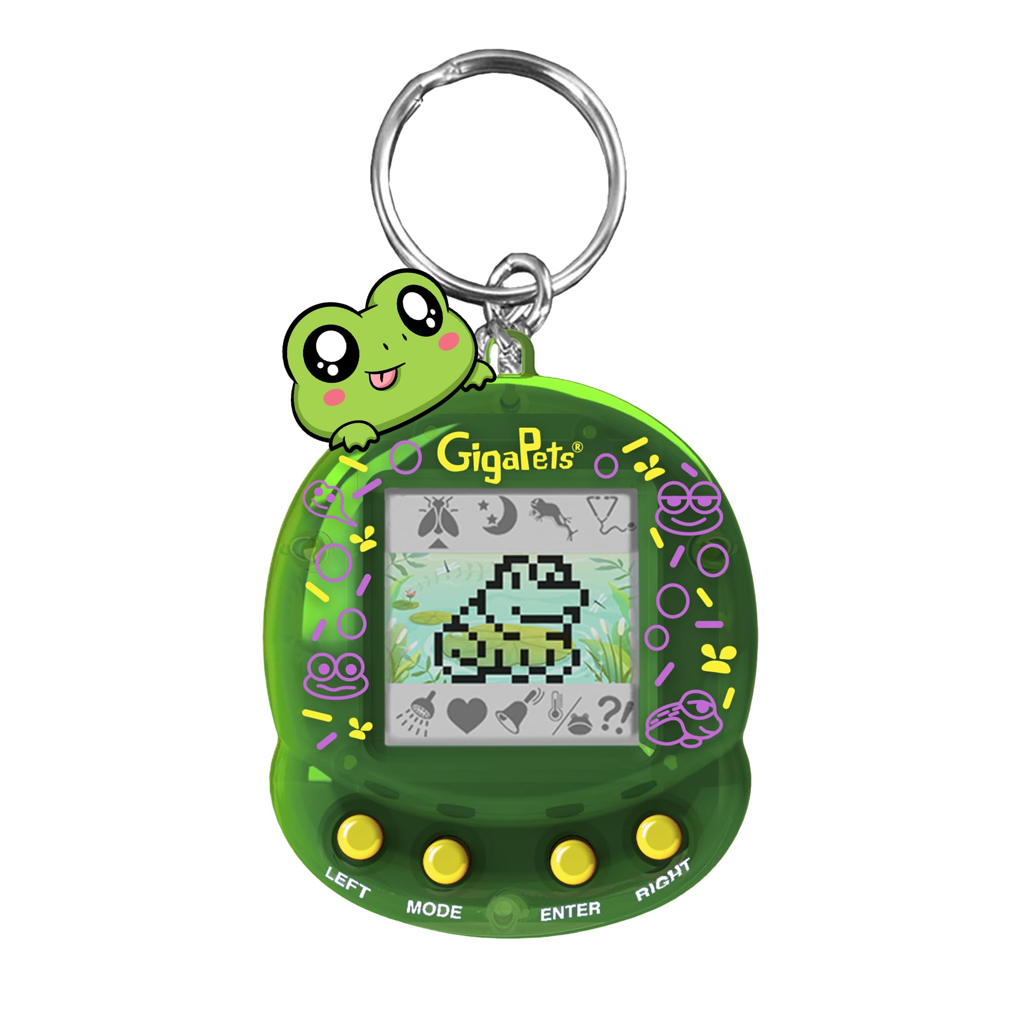 Top Secret Toys Giga Pet Floppy Frog front view for on-the-go play.