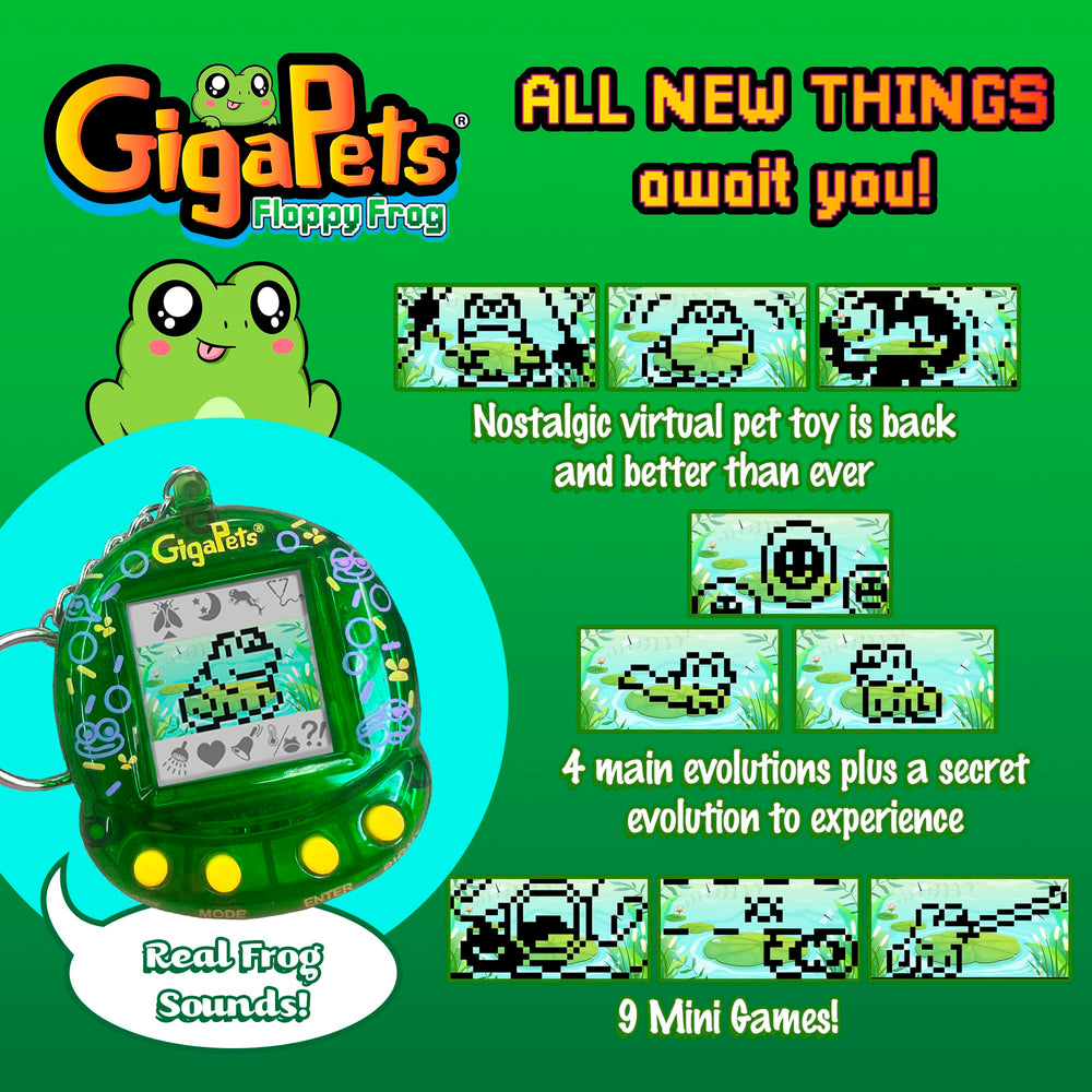 Top Secret Toys Giga Pet Floppy Frog vet visit feature encouraging gentle care.