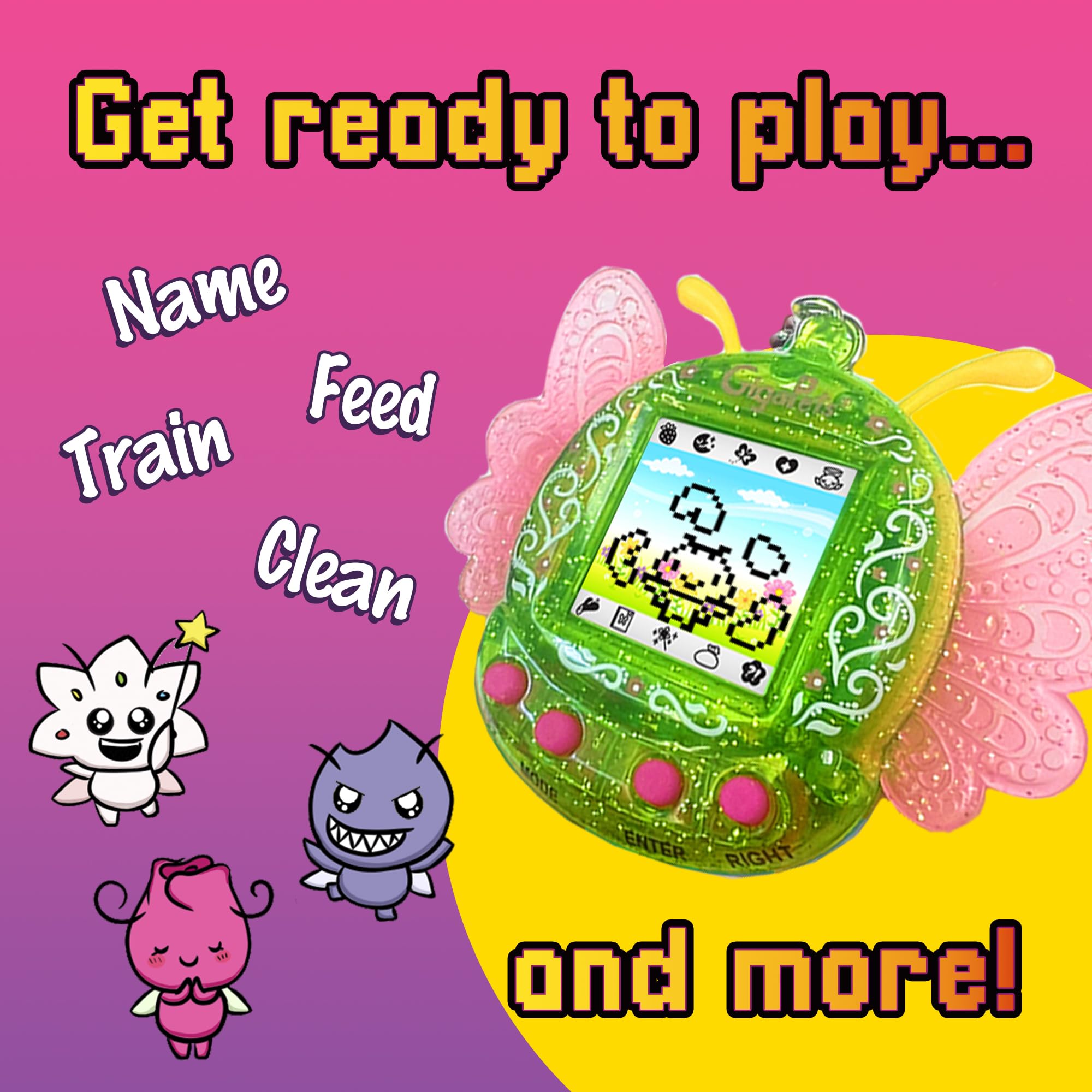Top Secret Toys Giga Pets keychain design keeps the pixie handy on the go