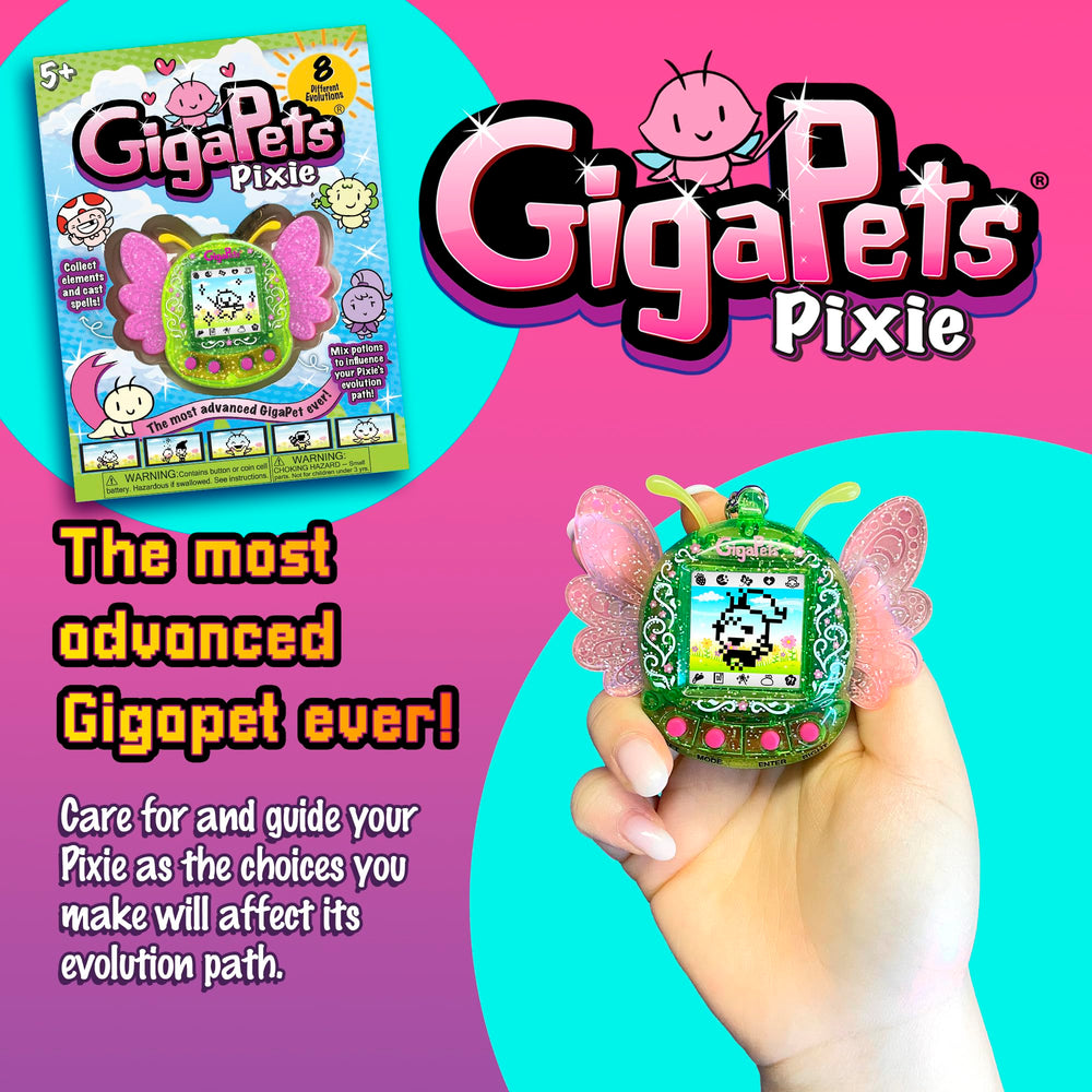 Top Secret Toys Giga Pets Pixie mini-games provide evolving challenges