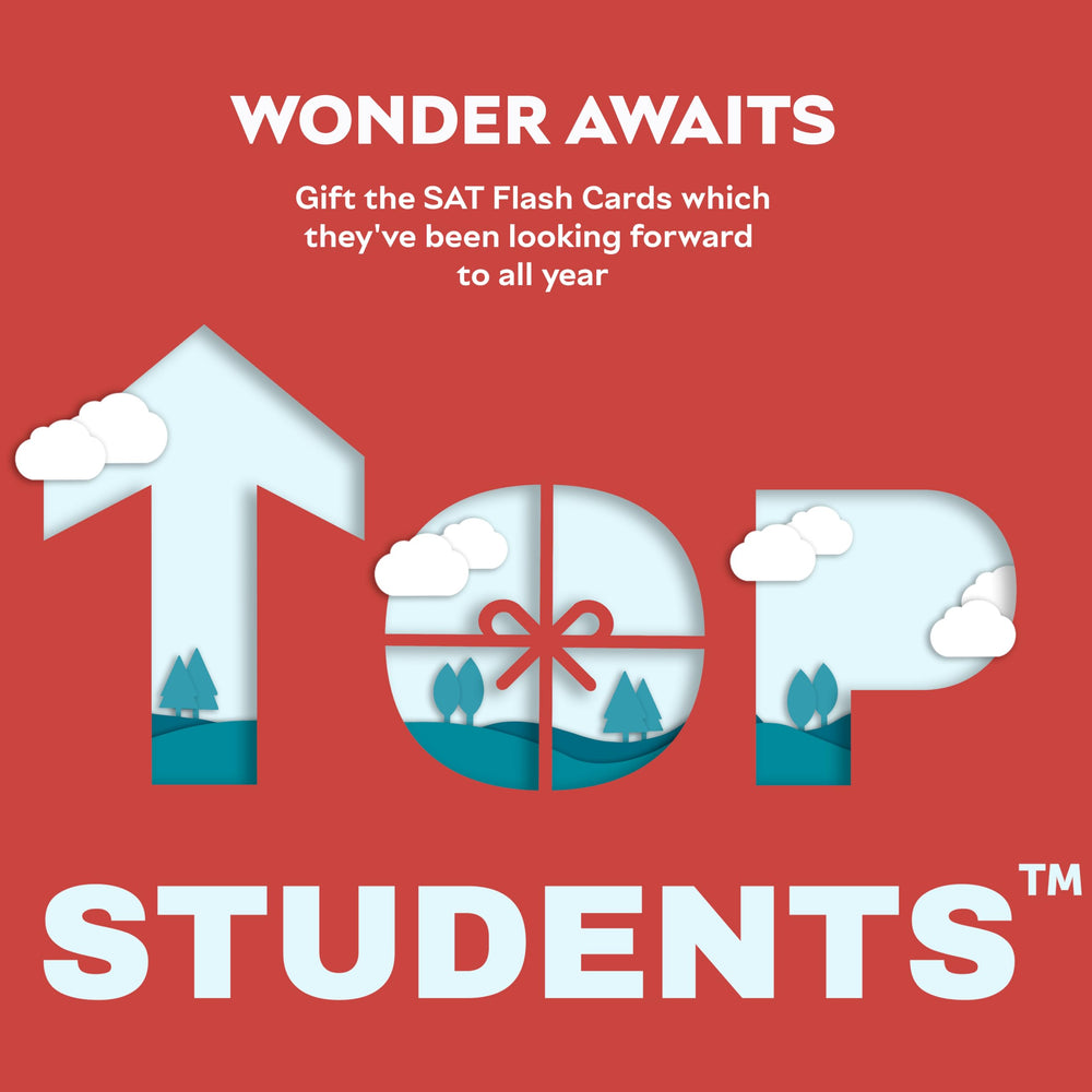 TOP STUDENTS SAT Flash Cards box supports group study with easy organization