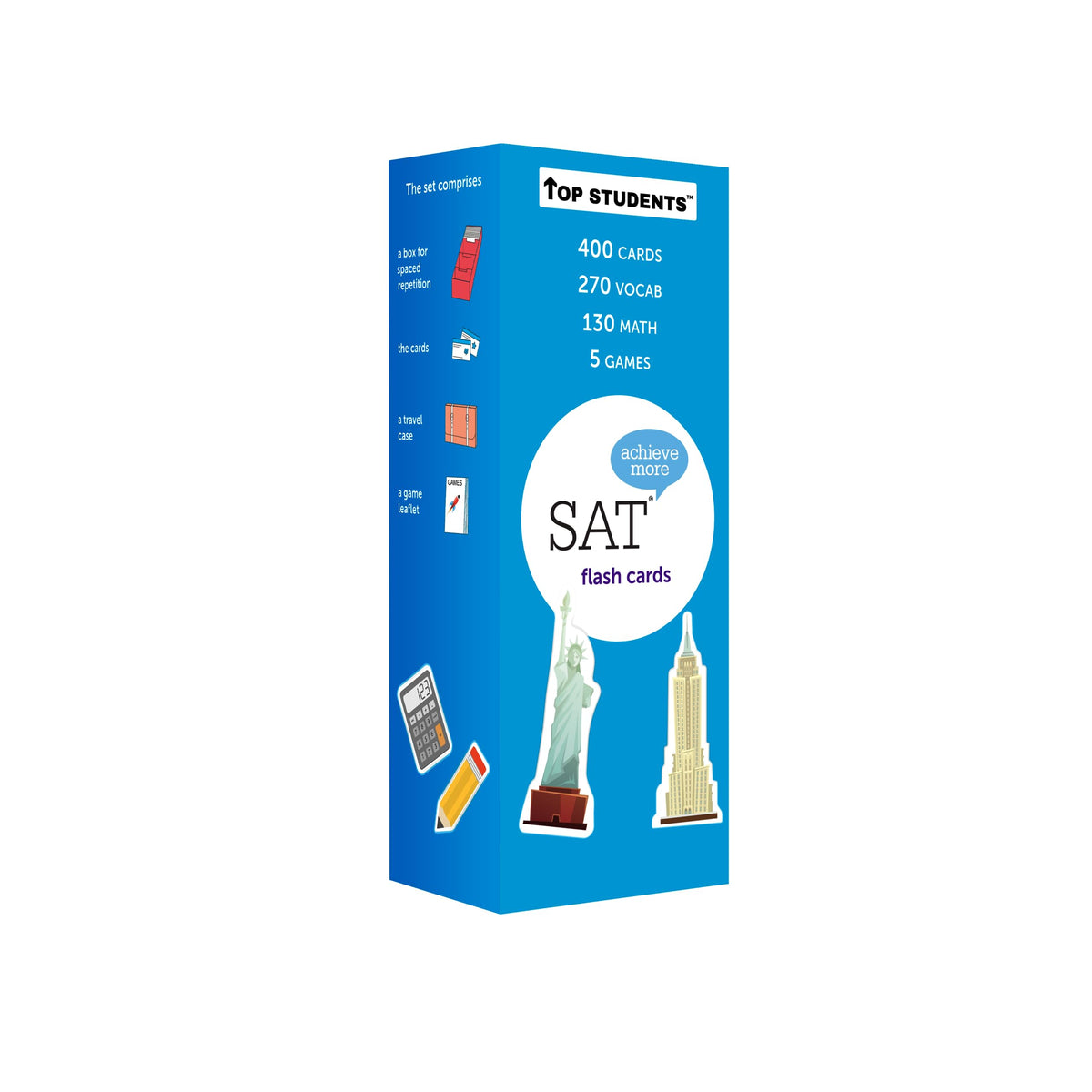 TOP STUDENTS SAT Flash Cards cover for quick review during study sessions