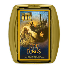 Top Trumps Lord of the Rings Quiz Game cover photo showing iconic scenes for game night