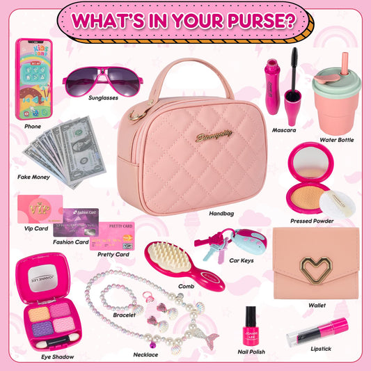 TopBeths Play Purse wallet with pretend items sparks storytelling on the go.