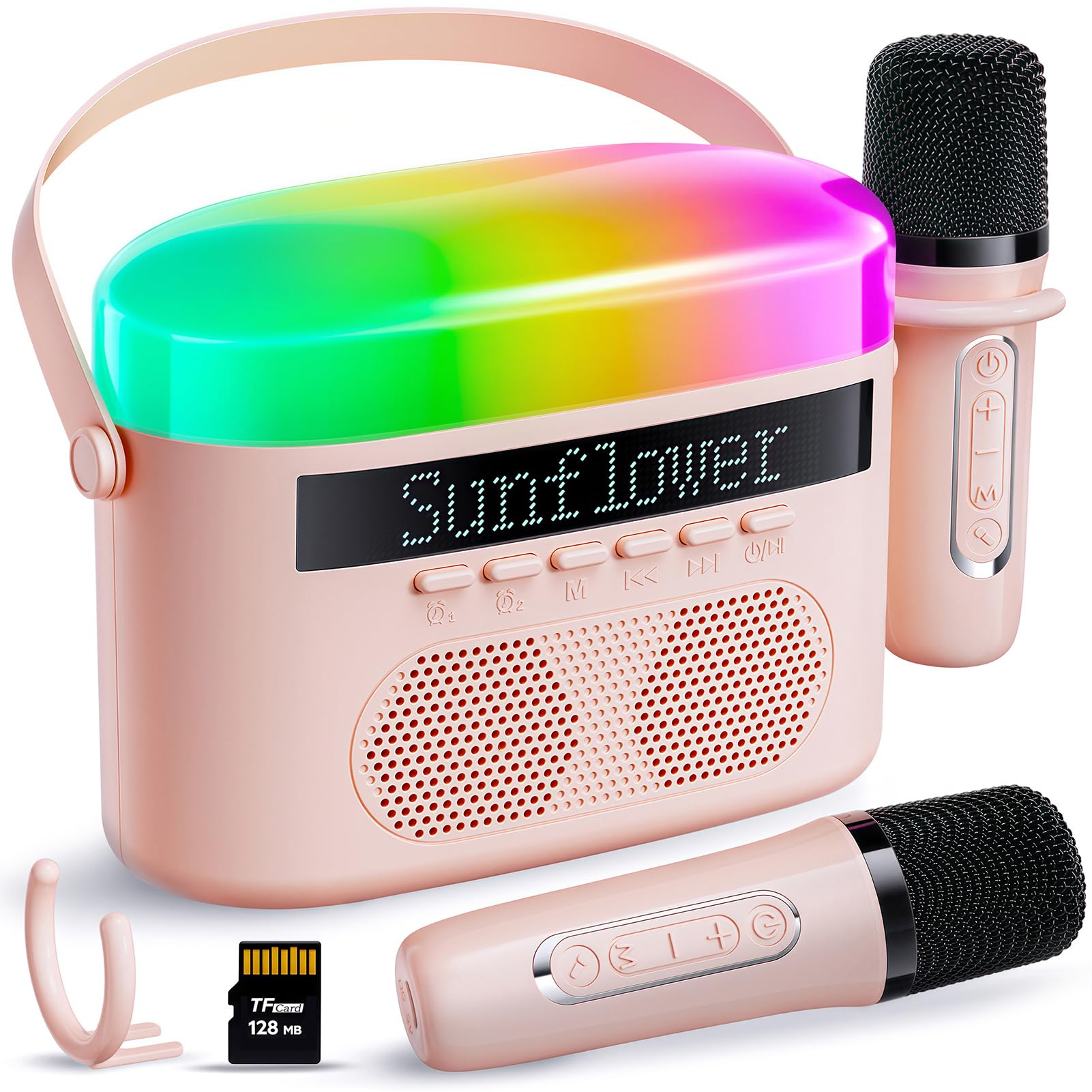 TopChoice karaoke machine with dual speakers delivering rich, room-filling sound for parties