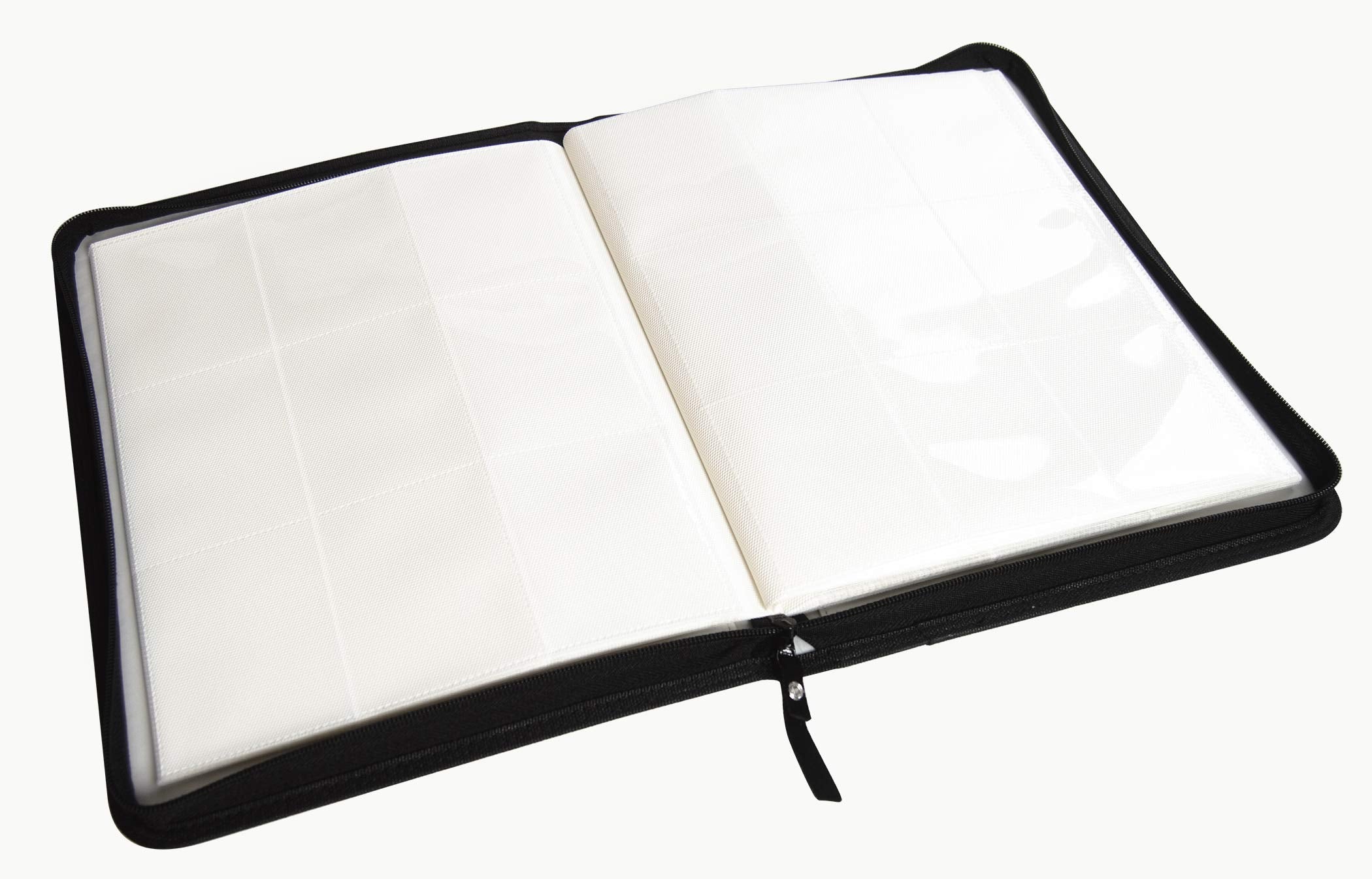 TopDeck 500 Card Ringless Zip Binder Pro interior with 9-pocket pages