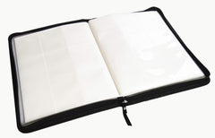TopDeck 500 Card Ringless Zip Binder Pro interior with 9-pocket pages