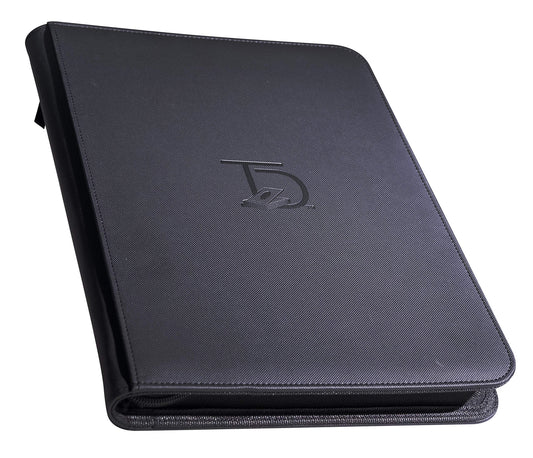 TopDeck binder open showing nine pockets for organized card storage.