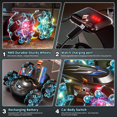 TOPMVP gesture sensing RC car blue control mode for interactive play