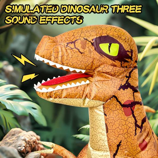 TOPMVP RC dinosaur features built-in sound effects to enhance pretend play.