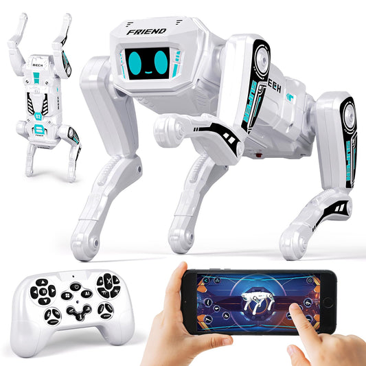 TOPMVP Smart Robot Dog performing tricks to inspire creativity.